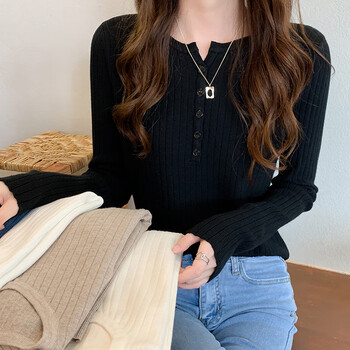 Yu zhaolin's bottoming shirt for women in early spring, autumn and winter, large size fat mm, fashionable and slim, long-sleeved inner sweater sweater top