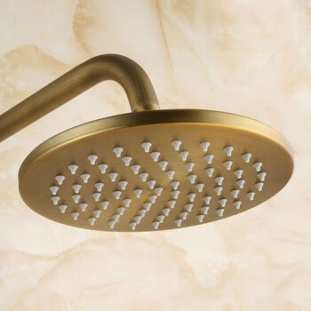 Lovanshi antique shower accessories nozzle round full copper top spray bathroom shower shower head rain single shower head stainless steel antique silicone hole top spray