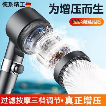 Jomoo new german wear spray booster shower head shower set home bath handheld shower head gun gray wear spray shower head