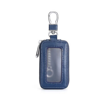 Jiemo key bag men's business car universal women's home waist hanging simple large capacity transparent key bag z1 business blue single layer