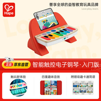 Hape (germany) boys music toys girls musical instruments beginner black technology smart touch electronic piano 800894