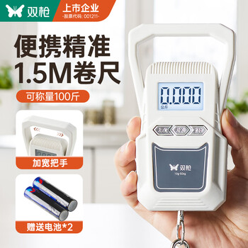Double-gun portable electronic scale kitchen portable high-precision gram scale commercial small vegetable weighing express luggage crane scale