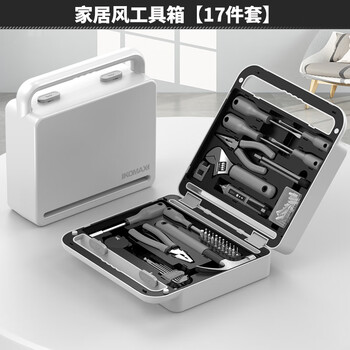 Komax rechargeable electric drill, electric screwdriver, multi-function electric drill set, household electric drill tool box set, household style tool box, 17-piece set