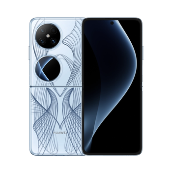 99% new huawei pocket 2 small foldable art customized version full-focus xmage four-camera 16gb+1tb blue dream# flip-fold screen hongmeng mobile phone android can check the quality inspection report