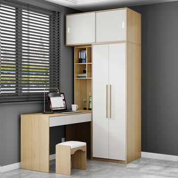 Cool kailong desk wardrobe one-piece corner combination computer desk bedroom home small apartment children one-piece learning wardrobe desk customized wardrobe contact customer service 2 doors
