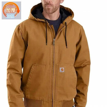 Carhartt carhartt carhartt14 carhartt american retro canvas heavy thick coat autumn and winter men's hooded jacket 806 winter khaki l recommended 150-175 pounds