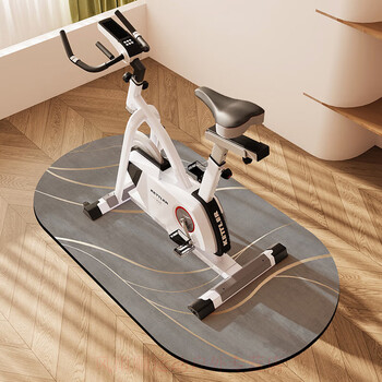Evanovm's new spinning soundproof floor mat, treadmill, soundproofing and shock-absorbing mat, fitness-specific carpet, huiying-bx oval-10415 60*180cm, environmentally friendly technology velvet, soundproof and easy to take care of