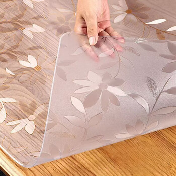 Runhuanian pvc cosmos table mat soft glass thickened oil-proof, anti-scalding and high temperature resistant dining table mat coffee table mat transparent tablecloth new cosmos 1.5 super strong and tasteless 80cm*80cm square