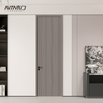 Avta wooden door bedroom door whole house customized wooden composite interior door living room study unpainted wooden door-weijiu walnut 2