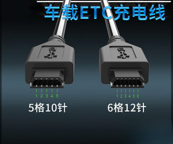 Wanji technology jinyi juli juli and other high-speed etc charging equipment car charger charging cable mini interface black single 1m