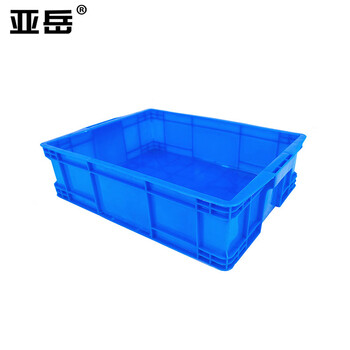 Yayue plastic turnover box thickened logistics box industrial storage and sorting box transfer plastic basket rectangular material box outer diameter 550*410*150mm blue