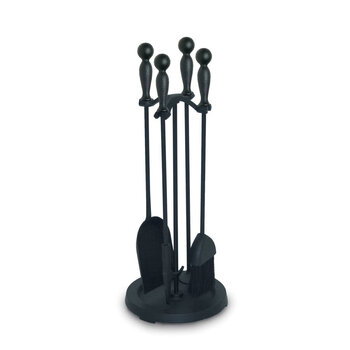 Pilgrim fireplace tool set matt black traditional