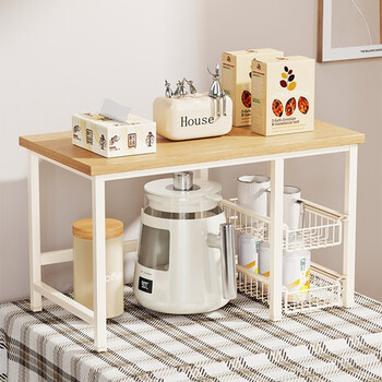 All are dining table side cabinets, desktop storage cabinets, storage cabinets, household multifunctional storage cabinets, kitchen sideboards, pull-out cup holders, white frame, wood color, large size