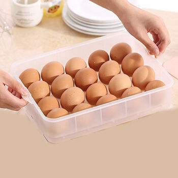 Zhenzao egg storage box household refrigerator box multi-layer household gift box packaging box egg tray egg tray storage box single layer without lid holds 20 eggs