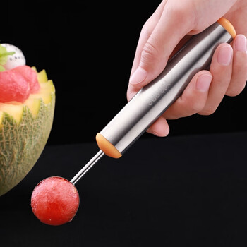 Riheshengtang fruit scooper fruit scooper 304 stainless steel watermelon scooper fruit meat picker platter tool creative single head scooper