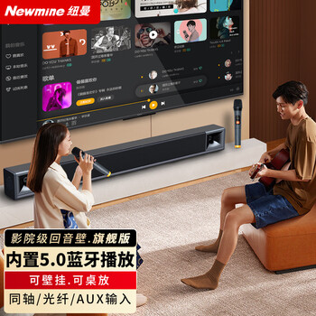 Newman echo wall audio tv audio home theater karaoke audio home living room speaker wall mount audio sound bar double wheat version