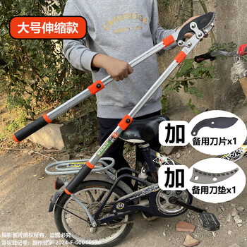 Pruning branch shears, gardening thick branches, fruit trees, gardening, vigorous bamboo electric flower branch telescopic movement, large telescopic model + spare + spare seat