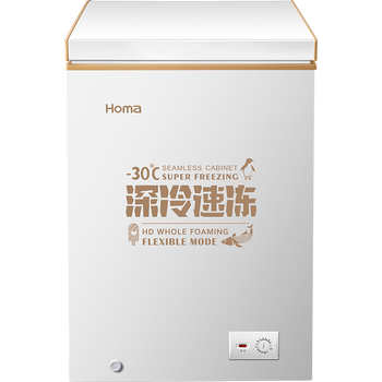 Homa 100l commercial horizontal freezer household refrigeration and freezing conversion small portable refrigerator first-class energy efficiency frost reduction 80% deep cold brown 100l deep cold-30