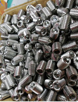 Wen yijia customized 304 stainless steel hexagonal cone end set screw din914 m5x20 m5x20