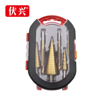 Fuxing pagoda drill six-piece set sawtooth hole opener metal step drill set alloy universal hole punch