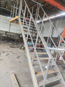 Galvanized widened and thickened steel protective belt platform stairs height 290cm width 80cm step 20*18cm platform 80*80cm including accessories