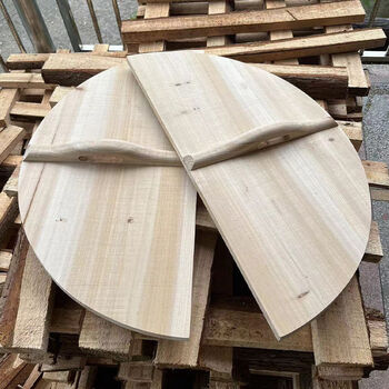 Extra large round wooden cover, rural old-fashioned water tank cover, old-fashioned wooden cover, water tank, rice tank, single and double open large cover, water tank cover, 1 point 6cm, split model, bevel edge 51cm thick