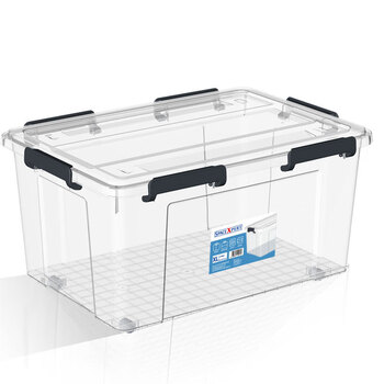 Ling yuxun 3d printer consumables drying box 5.8l rice barrel sealed barrel storage box pla moisture-proof box 1kg material tray transparent 80l 63.5*45.5*32.3cm