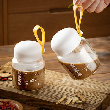 Home katei story japanese traditional chinese medicine dispensing bottle food grade heatable glass chinese medicine container sealed jar portable chinese medicine cup chinese medicine dispensing bottle 300ml 1 pack