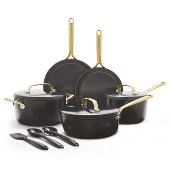 Greenpan 14-piece ceramic non-stick cookware set, diamond-coated, scratch-resistant, kitchen cooking set