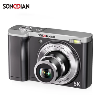 Songdian optical zoom digital camera 5k high-definition video front and rear dual-camera 56-megapixel student mirrorless camera dc305x black 128g memory