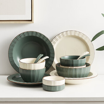 Bowei (bw) bowls and plates, nordic style ins bowls and plates, complete set of home moving gifts, sammo 15-piece set