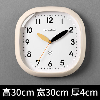 Qutong modern simple wall clock 2026 new home living room bedroom silent wall clock free punch-free art clock white