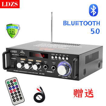 Ldzs mini small power amplifier speaker power amplifier plug-in card u disk radio dc 12v 220v bluetooth power amplifier 298 bluetooth version