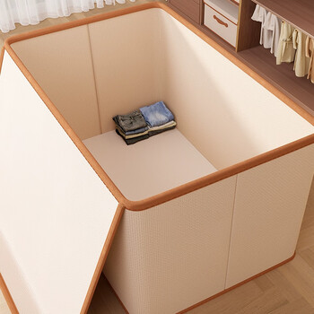 Youna clothes storage box household large capacity clothing quilt toy storage box fabric folding storage box artifact large skin-friendly fabric | leather handle