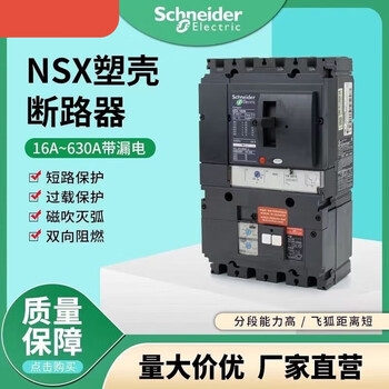 Schneider nsx leakage molded case circuit breaker f type 4p with leakage protection 4p 200a