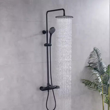 Kohler kohler series simple shower leo k-97825t bathroom all-copper boosted wall-mounted shower set leo k-97825t black