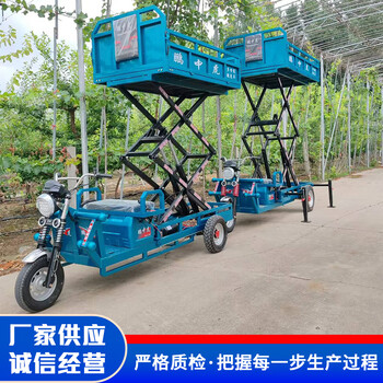 Ji litian customized electric hydraulic lifting tricycle mobile lifting platform construction site agricultural fruit and vegetable market cold storage ascending weight 500 kg to 3 meters