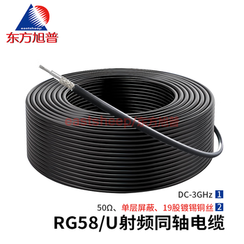 Dongfang xupu rf coaxial cable rg58/u tinned copper wire 96 braided inner conductor multi-core cable 200 meters/roll