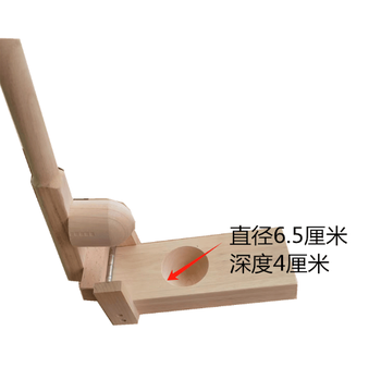 Ai-style qingtuan mold for making qingming fruit scones, manual quick-pressing rice cake wrapper, rice cake wrapper, dumplings, bun wrapper, diameter 6.5 cm, depth 4 cm, solid wood model