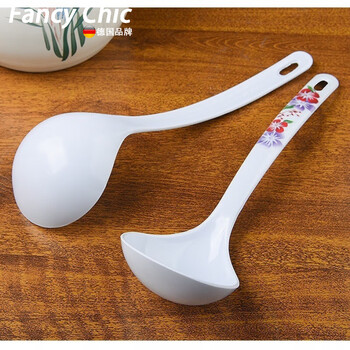 Fancychic melamine thickening and lengthening household high temperature resistant and easy to clean soup rice spoon for rice non-stick kitchen special soup spoon 1 thickened dense pressing long handle hot spoon