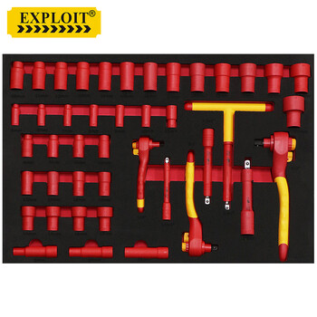 Exploit 1000v insulated tool set 1/2 ratchet wrench 43-piece set 102756