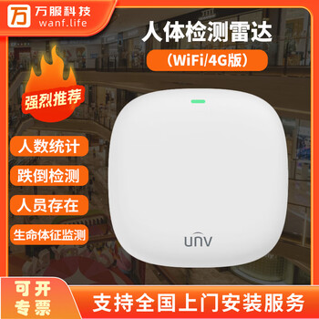 Large-view people counting radar personnel presence vital signs monitoring fall detector anti-privacy 4g wireless counter people counting radar (wifi version)