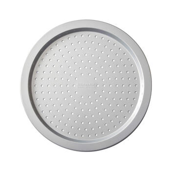 Kitchenaid 35cm round non-stick pizza baking pan, aluminum steel perforated design, special for baking oven, easy to clean