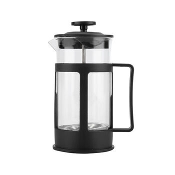 Ye yu french press pot hand brewed coffee pot freshly ground concentrated tea maker glass filter milk frother type a flat cover french press pot 350ml