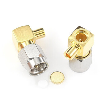 Tegat stainless steel sma-jwb2 high-frequency connector, elbow male head with internal needle welding 086/rg405 semi-flexible semi-steel cable, stainless steel sma-jwb2 open bent male head with internal screw, internal needle not wired