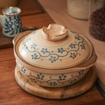 Wandu clay pot coarse pottery household soup pot earth pot open flame gas stove suitable for small soup pot lanvine no. 5 pot (suitable for 2-3 people) 2l