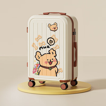 Jessie cartoon suitcase 20 inches boarding suitcase 24 suitcases children's small trolley case high-looking student password male rice brown 20 inches