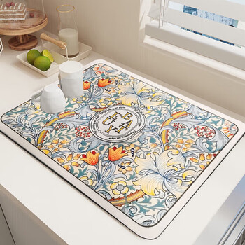 Jingxun kitchen countertop drain mat table mat cups and dishes drying mat tea table absorbent coaster no-wash insulation mat