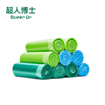 Dr. superman drawstring garbage bag 1.2 silk color thickened leak-proof high temperature resistant plastic bag 45*50cm 300 pieces (pack)