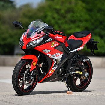 Brand new little ninja motorcycle motorcycle sports car in the new century 400 twin-cylinder water-cooled fuel 200 street car national iv efi can be registered. red faraday 400 twin-cylinder water-cooled with balance shaft can be licensed.